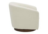KQ-1015-24-USA Oscy Swivel Chair Faux Shearling White