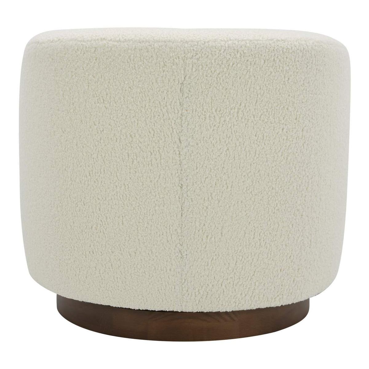 KQ-1015-24-USA Oscy Swivel Chair Faux Shearling White