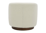 KQ-1015-24-USA Oscy Swivel Chair Faux Shearling White