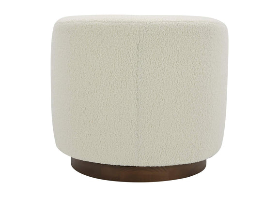 KQ-1015-24-USA Oscy Swivel Chair Faux Shearling White