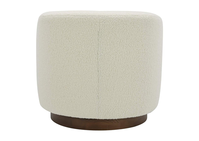 KQ-1015-24-USA Oscy Swivel Chair Faux Shearling White