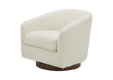 KQ-1015-24-USA Oscy Swivel Chair Faux Shearling White