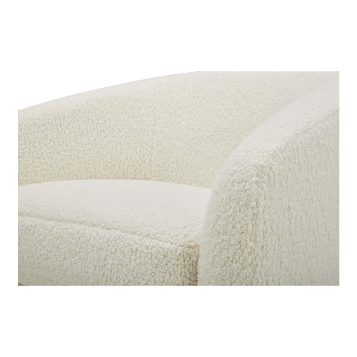 KQ-1015-24-USA Oscy Swivel Chair Faux Shearling White