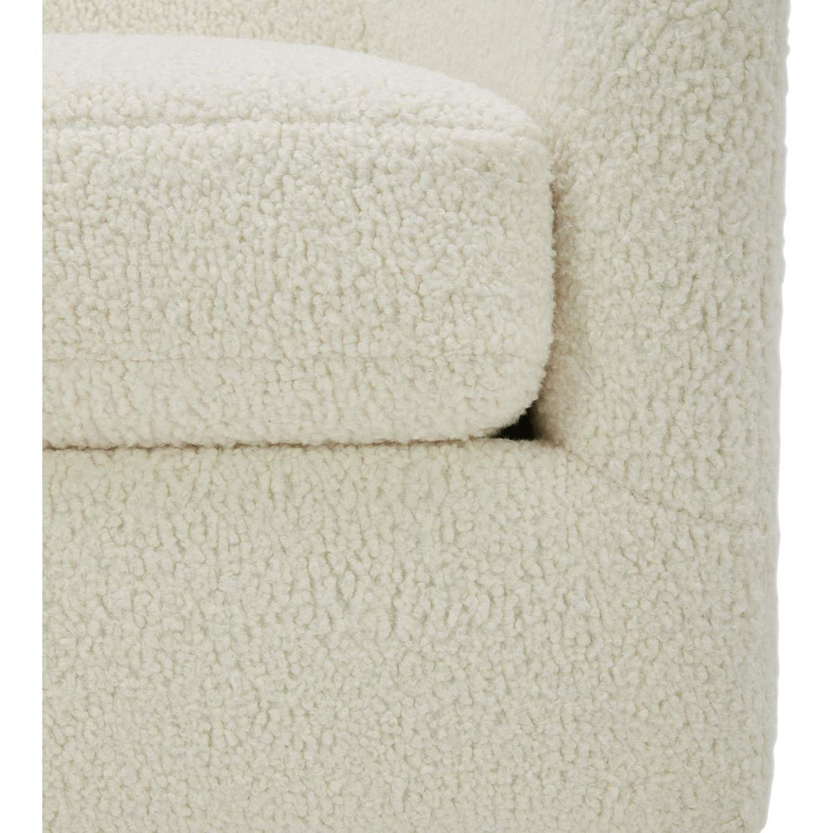 KQ-1015-24-USA Oscy Swivel Chair Faux Shearling White
