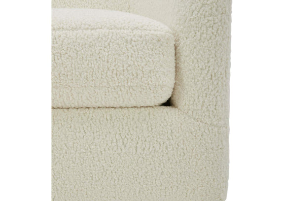 KQ-1015-24-USA Oscy Swivel Chair Faux Shearling White