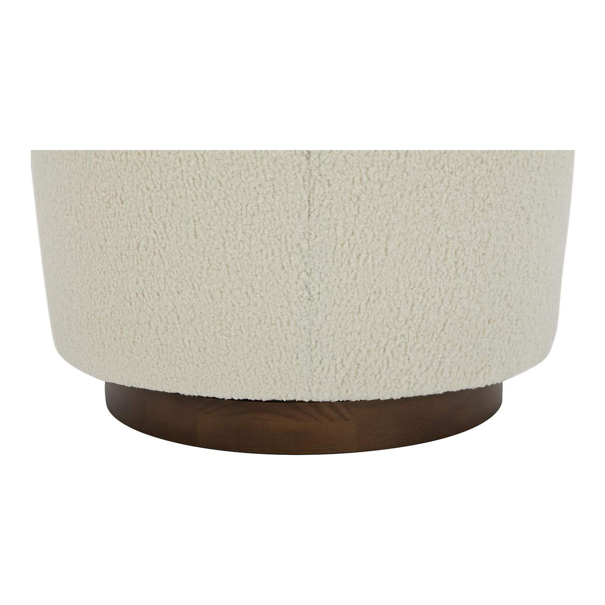 KQ-1015-24-USA Oscy Swivel Chair Faux Shearling White