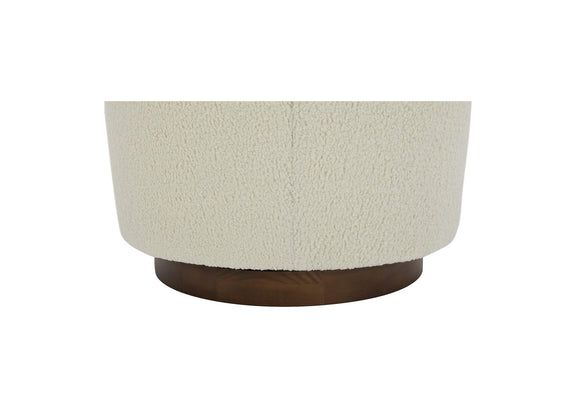 KQ-1015-24-USA Oscy Swivel Chair Faux Shearling White