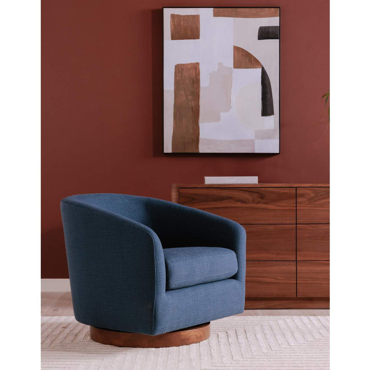 KQ-1015-26-USA Oscy Swivel Chair Dark Atlantic