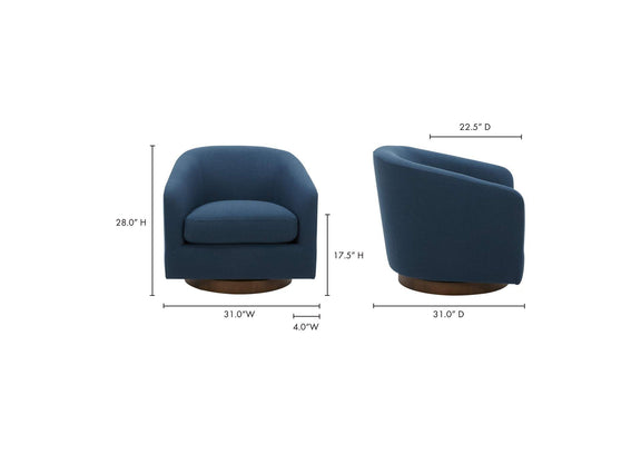 KQ-1015-26-USA Oscy Swivel Chair Dark Atlantic