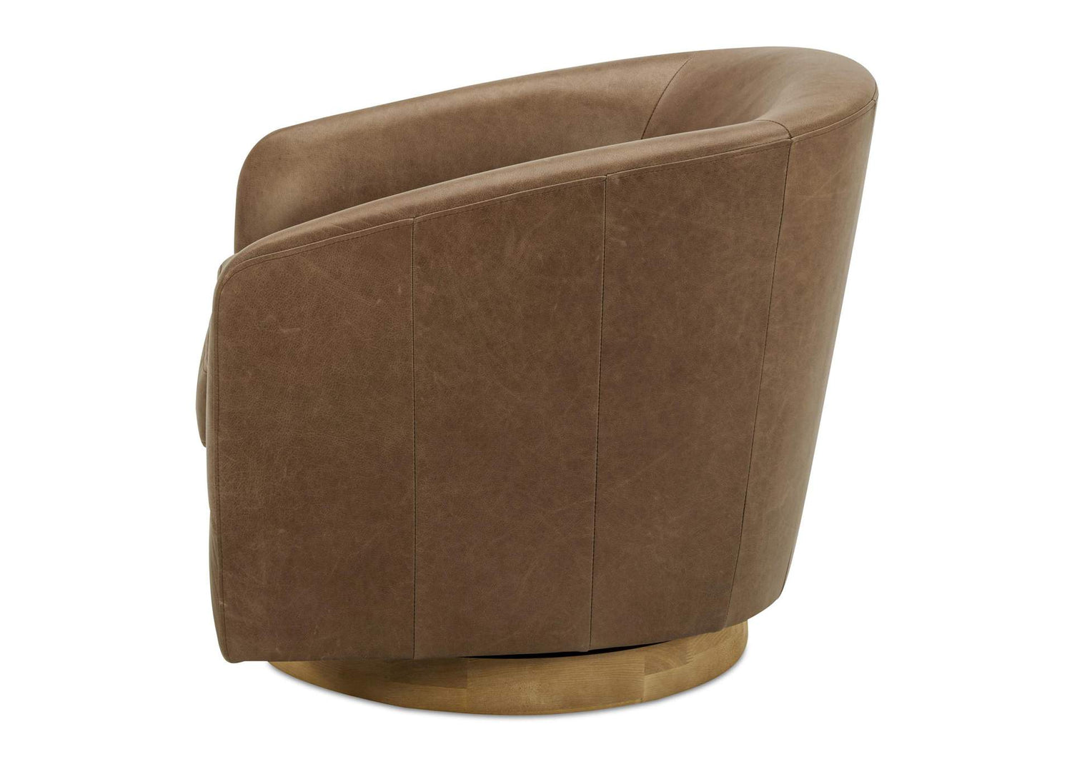 KQ-1015-40-USA Oscy Leather Swivel Chair Tan