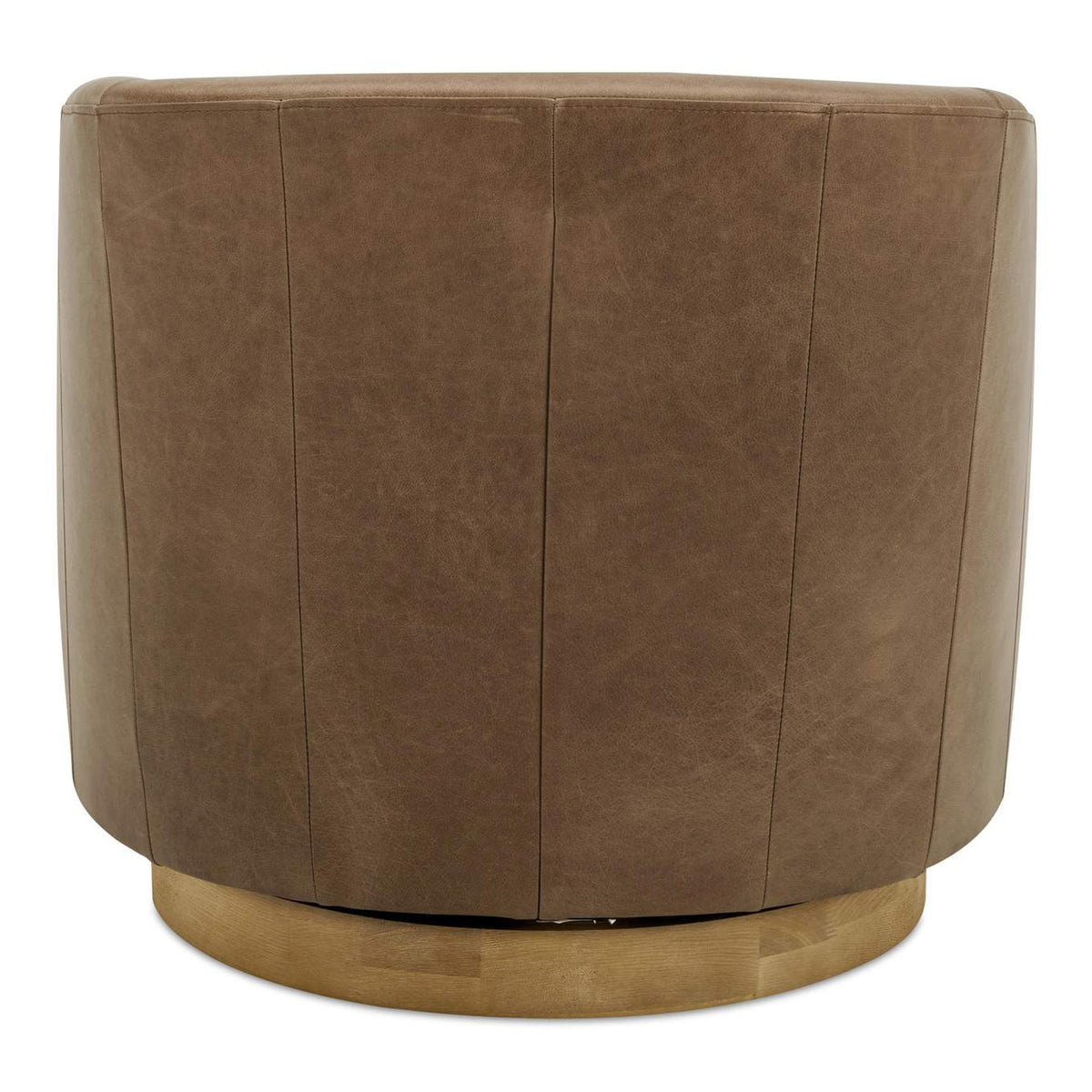 KQ-1015-40-USA Oscy Leather Swivel Chair Tan