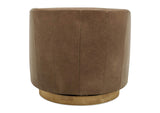 KQ-1015-40-USA Oscy Leather Swivel Chair Tan