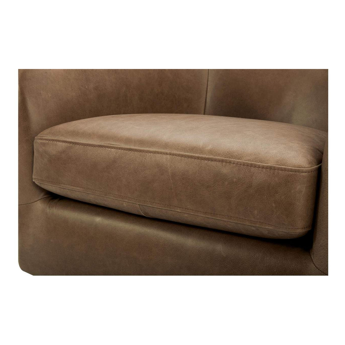 KQ-1015-40-USA Oscy Leather Swivel Chair Tan