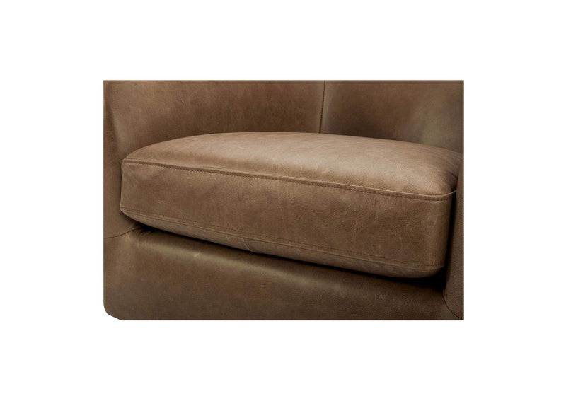 KQ-1015-40-USA Oscy Leather Swivel Chair Tan