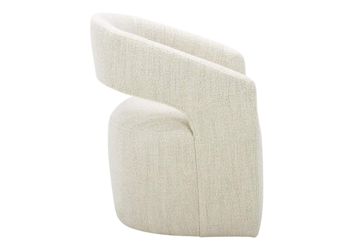KQ-1024-18-USA Barrow Rolling Dining Chair White Mist