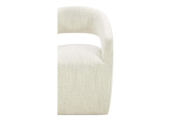 KQ-1024-18-USA Barrow Rolling Dining Chair White Mist