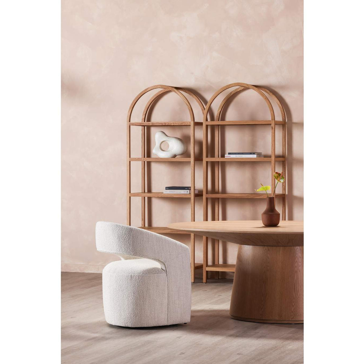 KQ-1024-18-USA Barrow Rolling Dining Chair White Mist