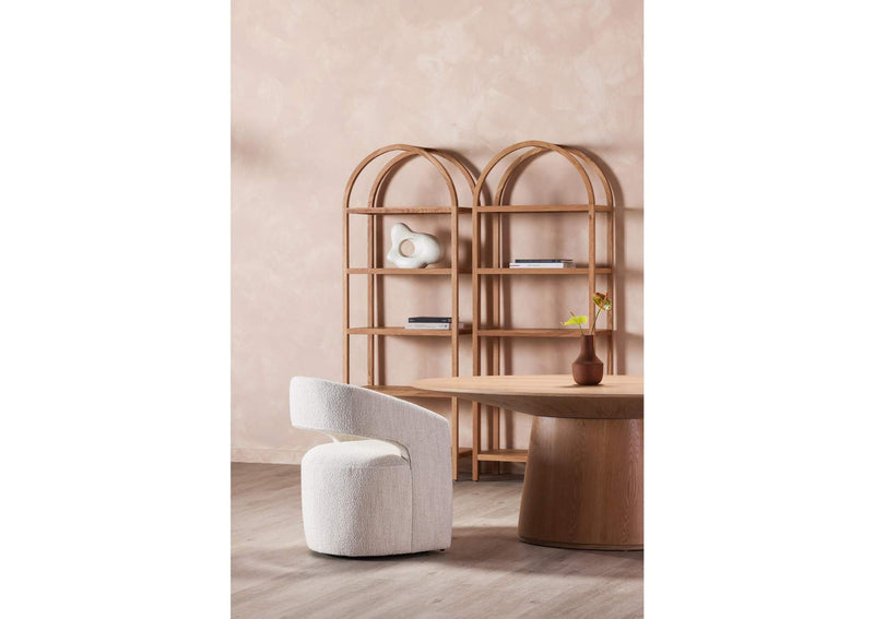 KQ-1024-18-USA Barrow Rolling Dining Chair White Mist