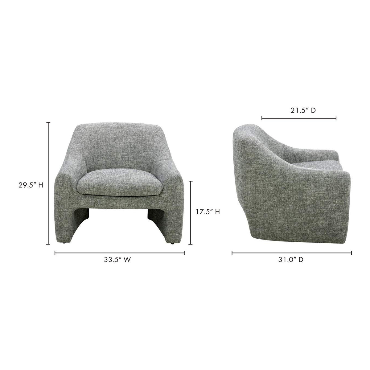 KQ-1025-37-USA Kenzie Accent Chair Slated Moss