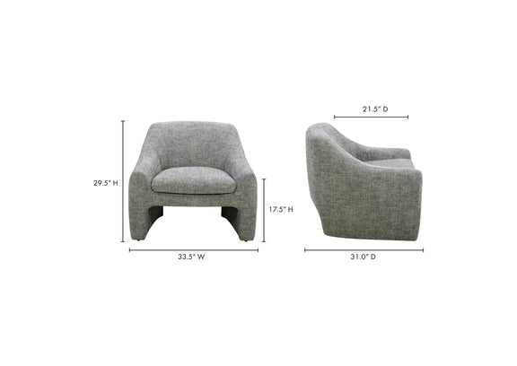 KQ-1025-37-USA Kenzie Accent Chair Slated Moss