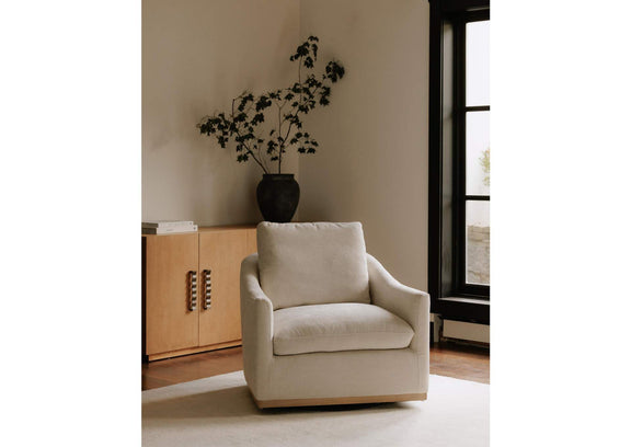 KQ-1029-34-USA Linden Swivel Chair Soft Beige