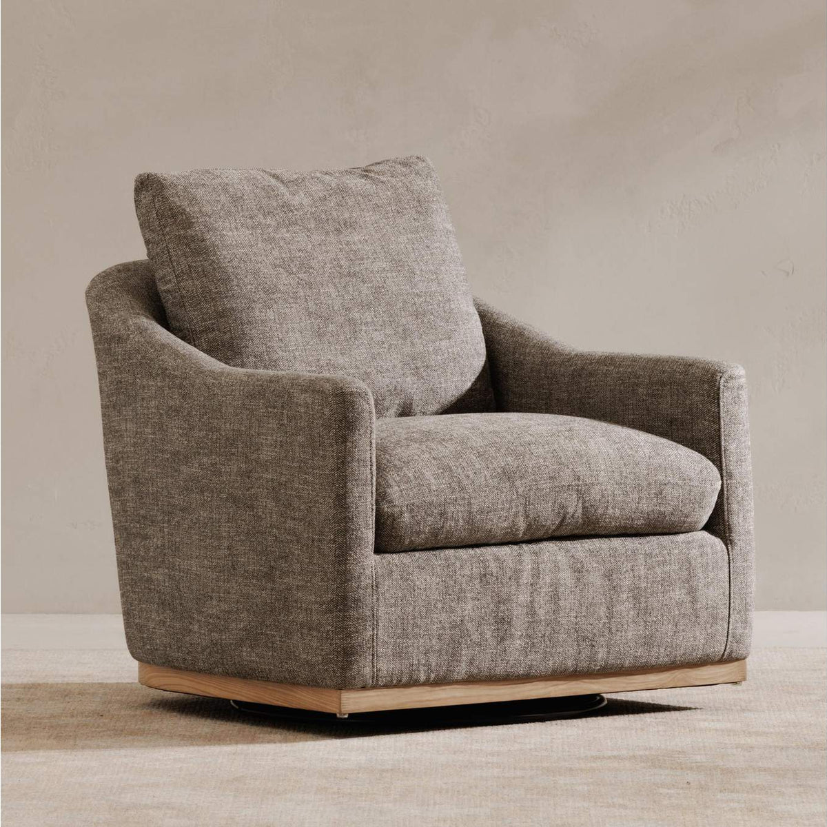 KQ-1029-37-USA Linden Swivel Chair Slated Moss