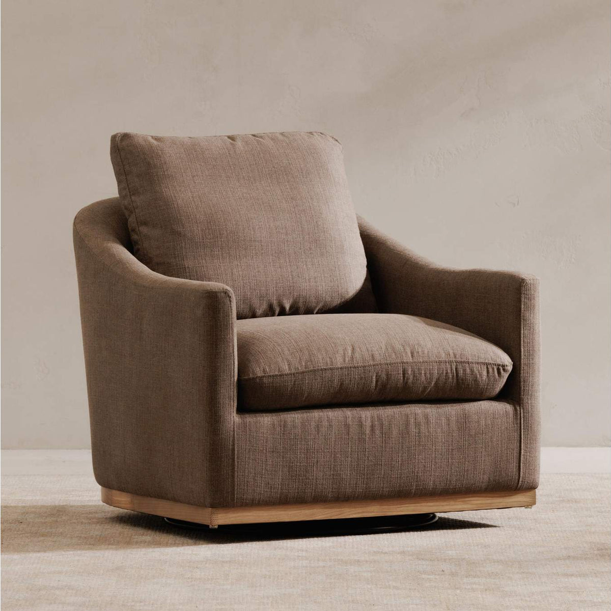KQ-1029-39-USA Linden Swivel Chair Soft Taupe