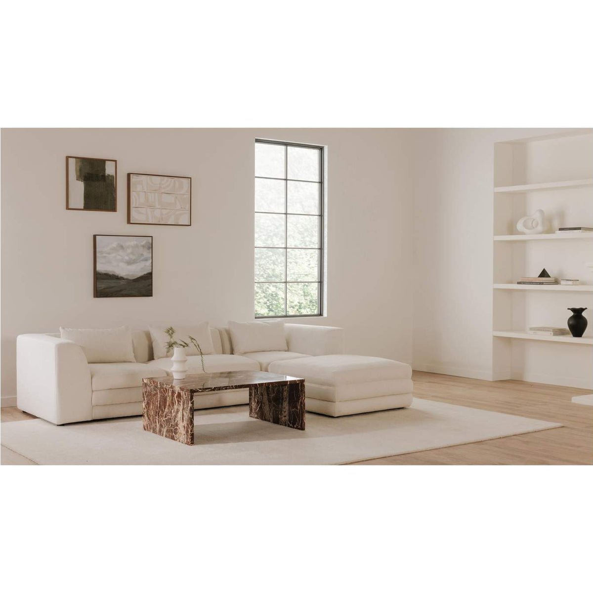 KQ-1032-18 Lowtide Ottoman Warm White