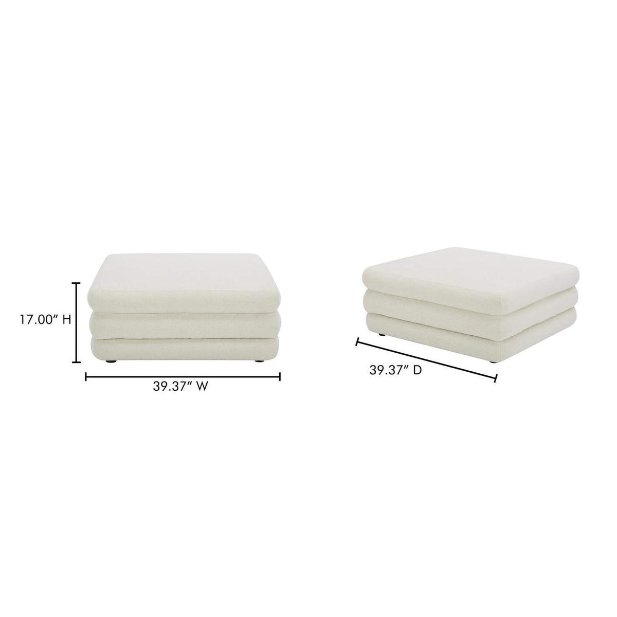KQ-1032-18 Lowtide Ottoman Warm White