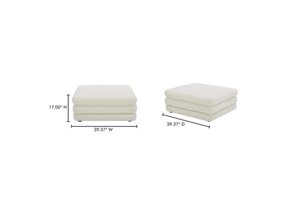 KQ-1032-18 Lowtide Ottoman Warm White
