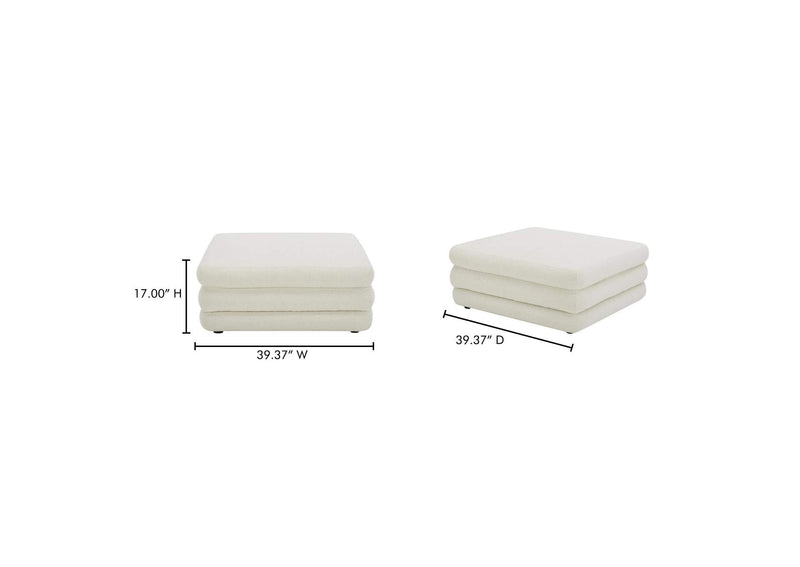 KQ-1032-18 Lowtide Ottoman Warm White