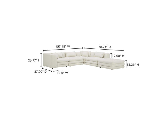 KQ-1040-18 Lowtide Dream Modular Sectional Warm White