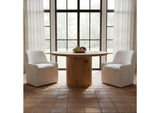 KQ-1045-34-USA Maisie Rolling Dining Chair Flecked Oat