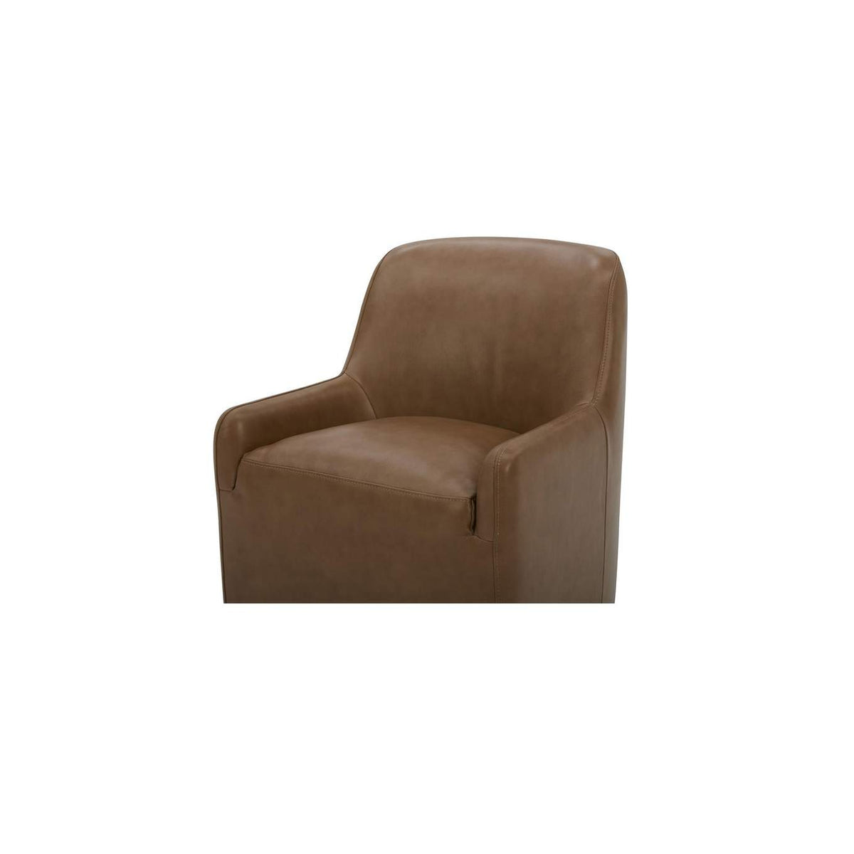 KQ-1045-40-USA Maisie Rolling Dining Chair Tan Leather