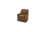 KQ-1045-40-USA Maisie Rolling Dining Chair Tan Leather