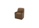 KQ-1045-40-USA Maisie Rolling Dining Chair Tan Leather