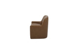 KQ-1045-40-USA Maisie Rolling Dining Chair Tan Leather