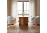 KQ-1046-05-USA Sandy Rolling Dining Chair Off White