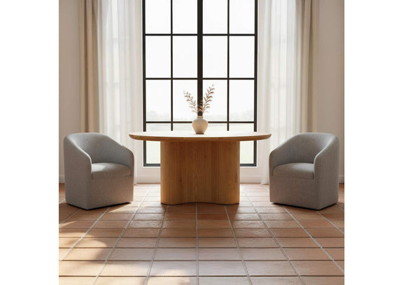 KQ-1046-15-USA Sandy Rolling Dining Chair Grey