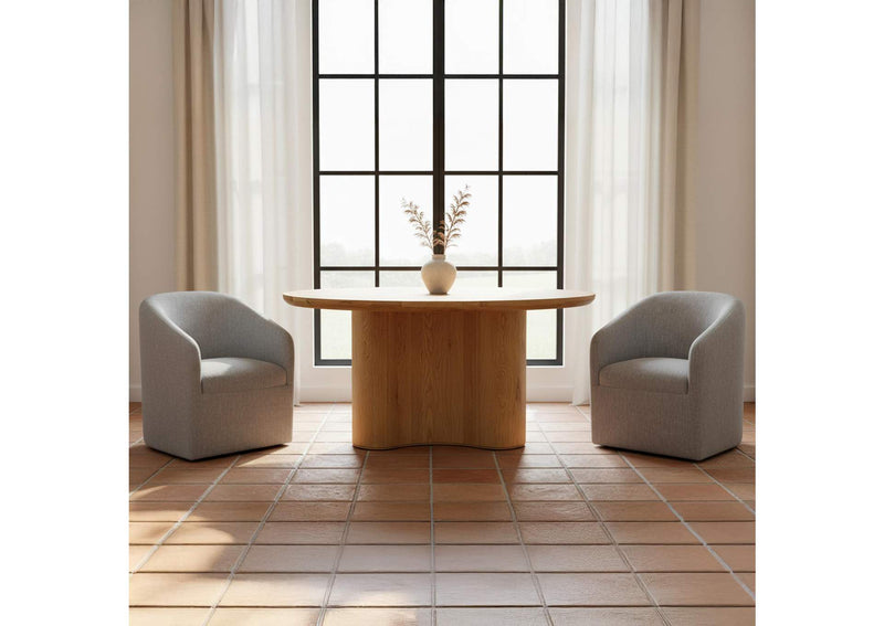 KQ-1046-15-USA Sandy Rolling Dining Chair Grey
