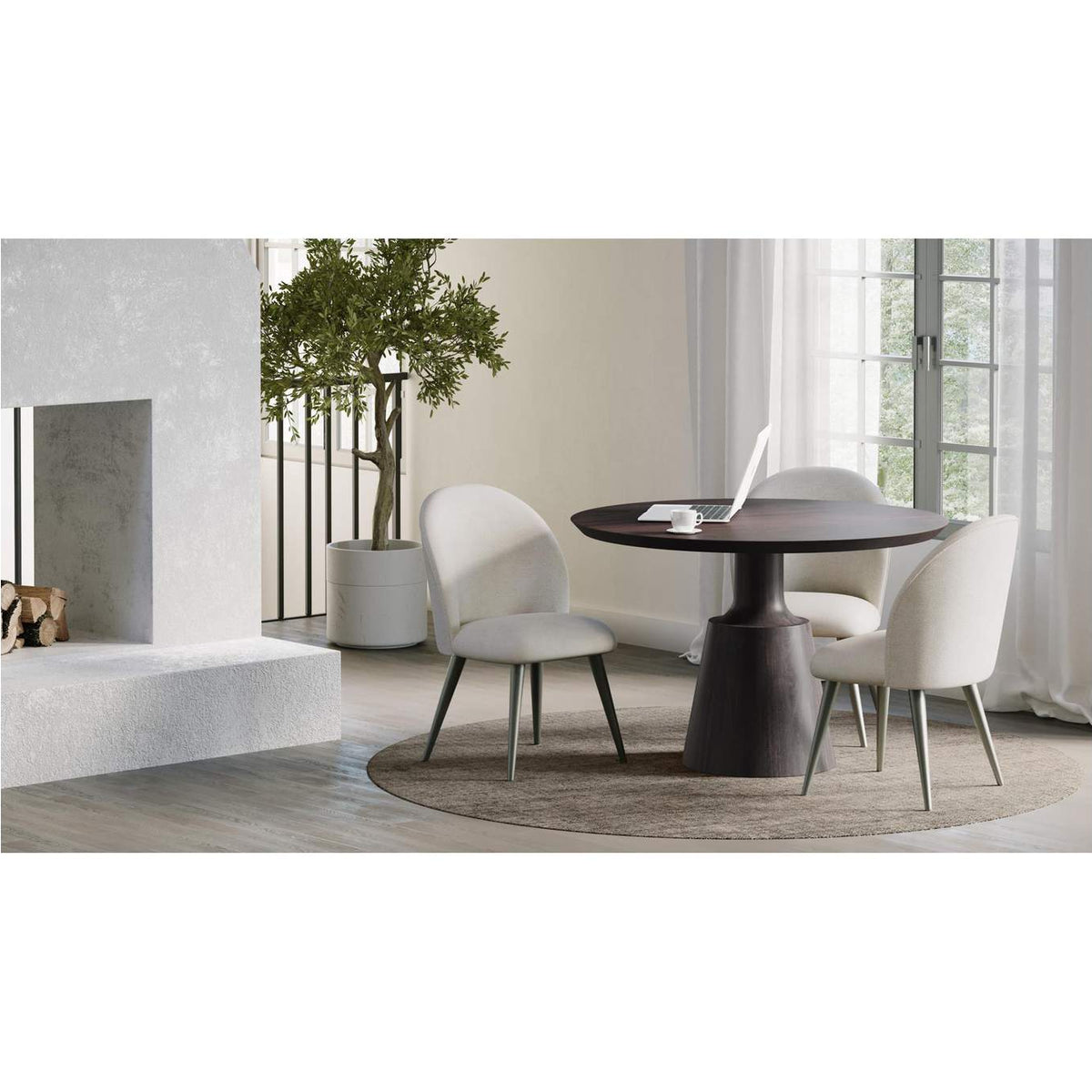 KY-1003-25-0 Myron Dining Table Dark Brown