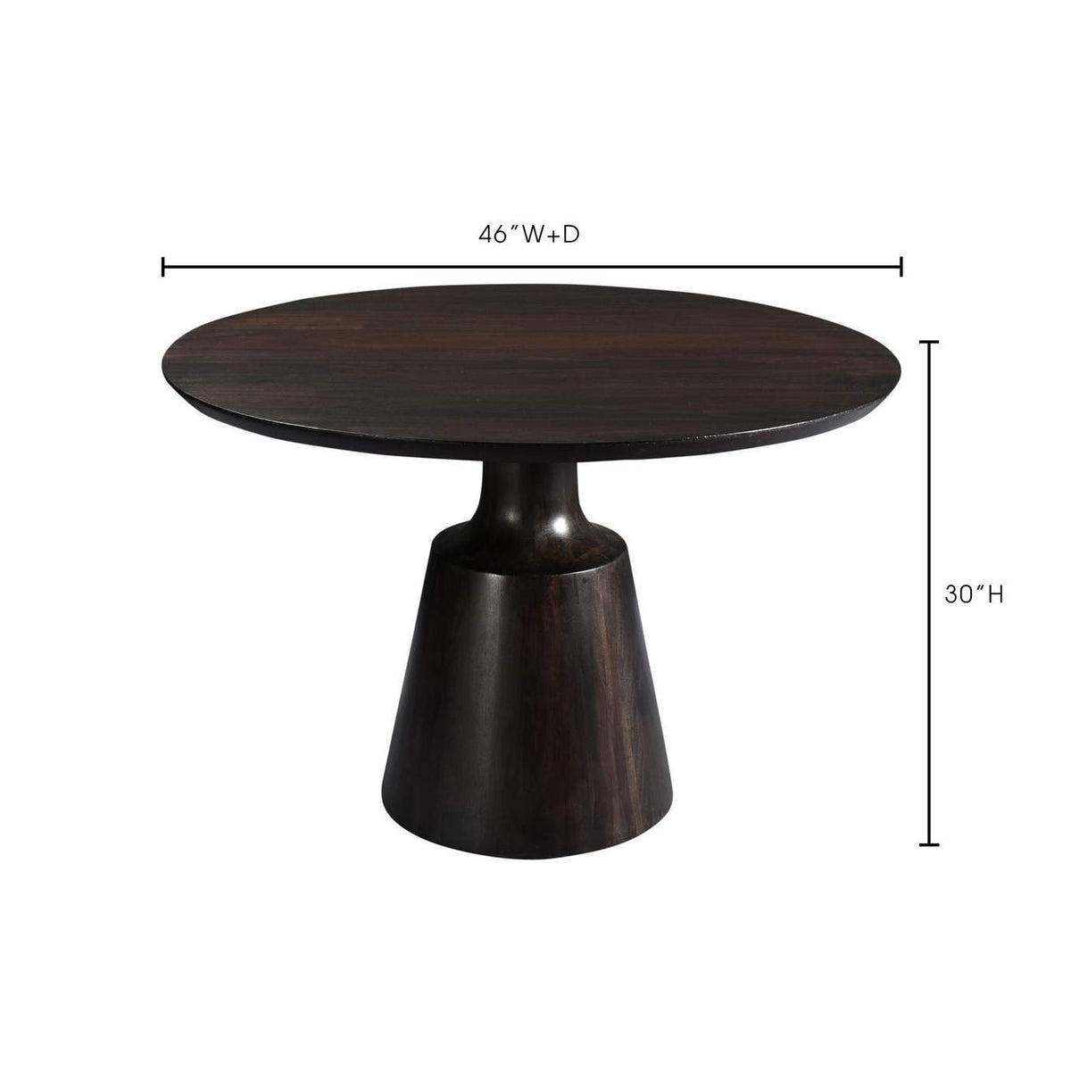KY-1003-25-0 Myron Dining Table Dark Brown