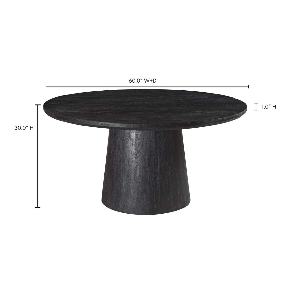 KY-1020-02-0 Cember Dining Table Black