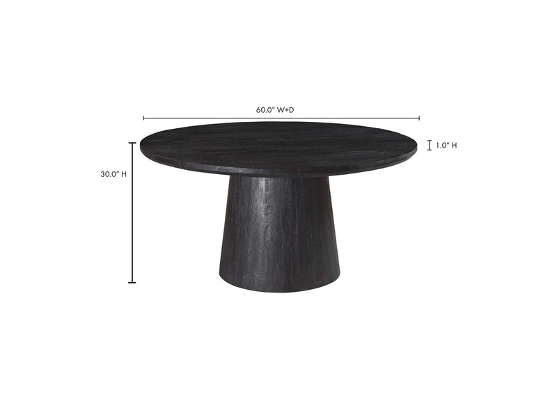 KY-1020-02-0 Cember Dining Table Black