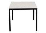 KY-1021-02-0 Parson Marble Small Dining Table White