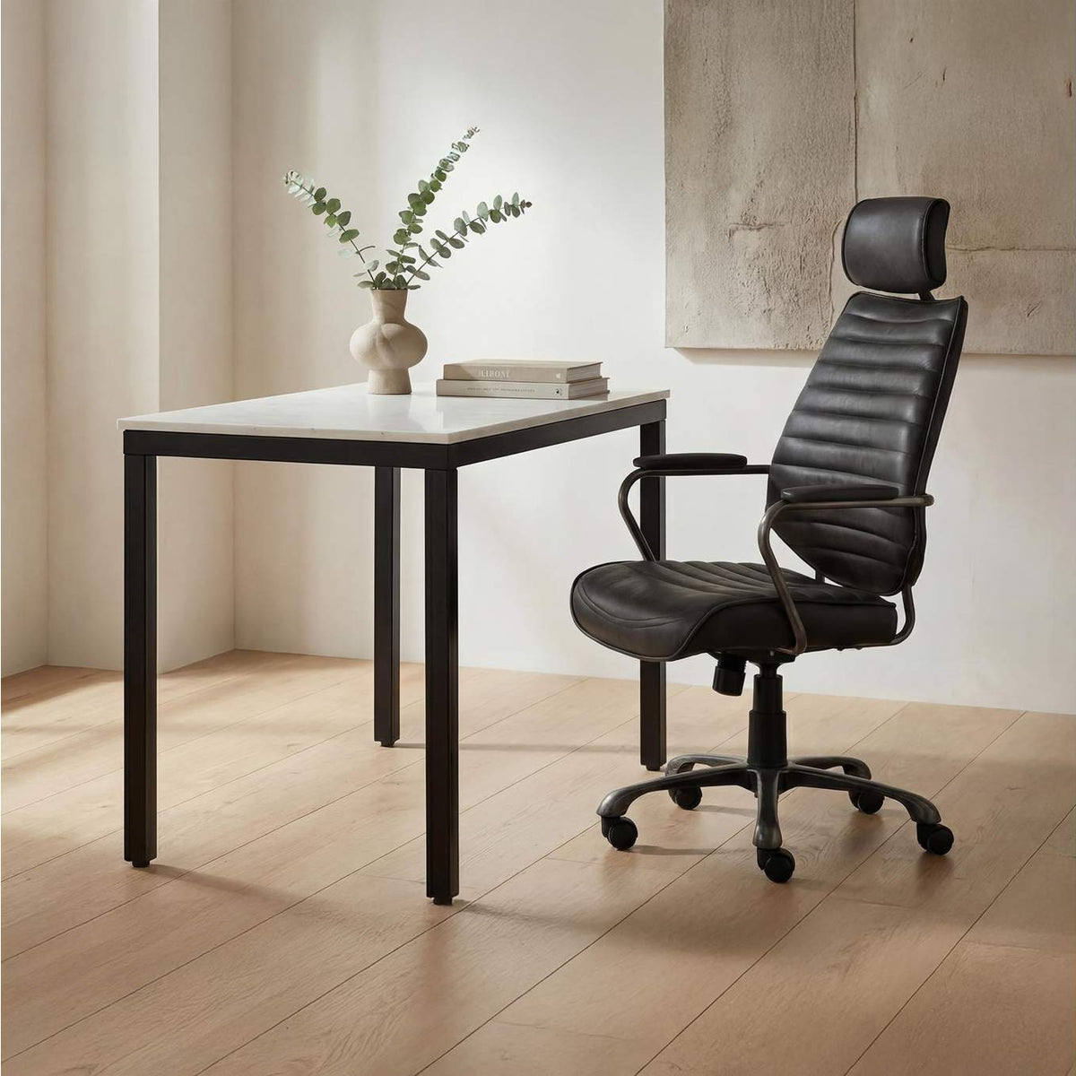 KY-1025-02-0 Parson Marble Mini Desk White