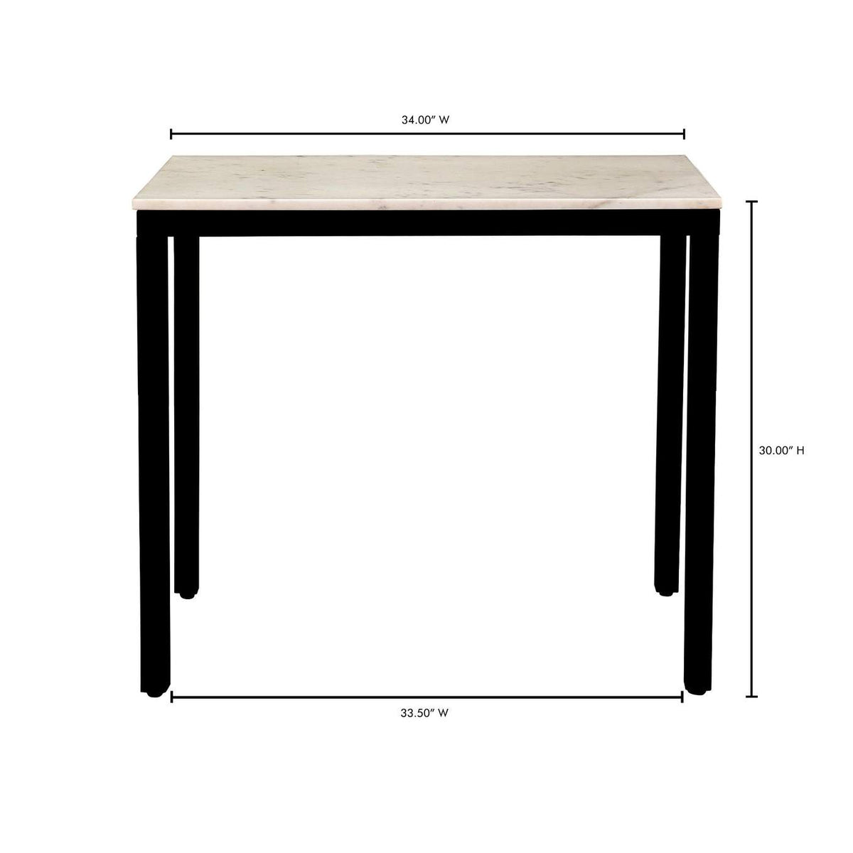 KY-1025-02-0 Parson Marble Mini Desk White