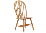 DLU-TBX4866-124S-LO5PC Sunset Trading 5 Piece Pedestal Butterfly Leaf Dining Set with Keyhole Chairs
