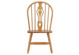 DLU-124-S-LO-2 Sunset Trading Keyhole Dining Chair | Light Oak | Set of 2