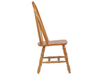 DLU-124-S-LO-2 Sunset Trading Keyhole Dining Chair | Light Oak | Set of 2